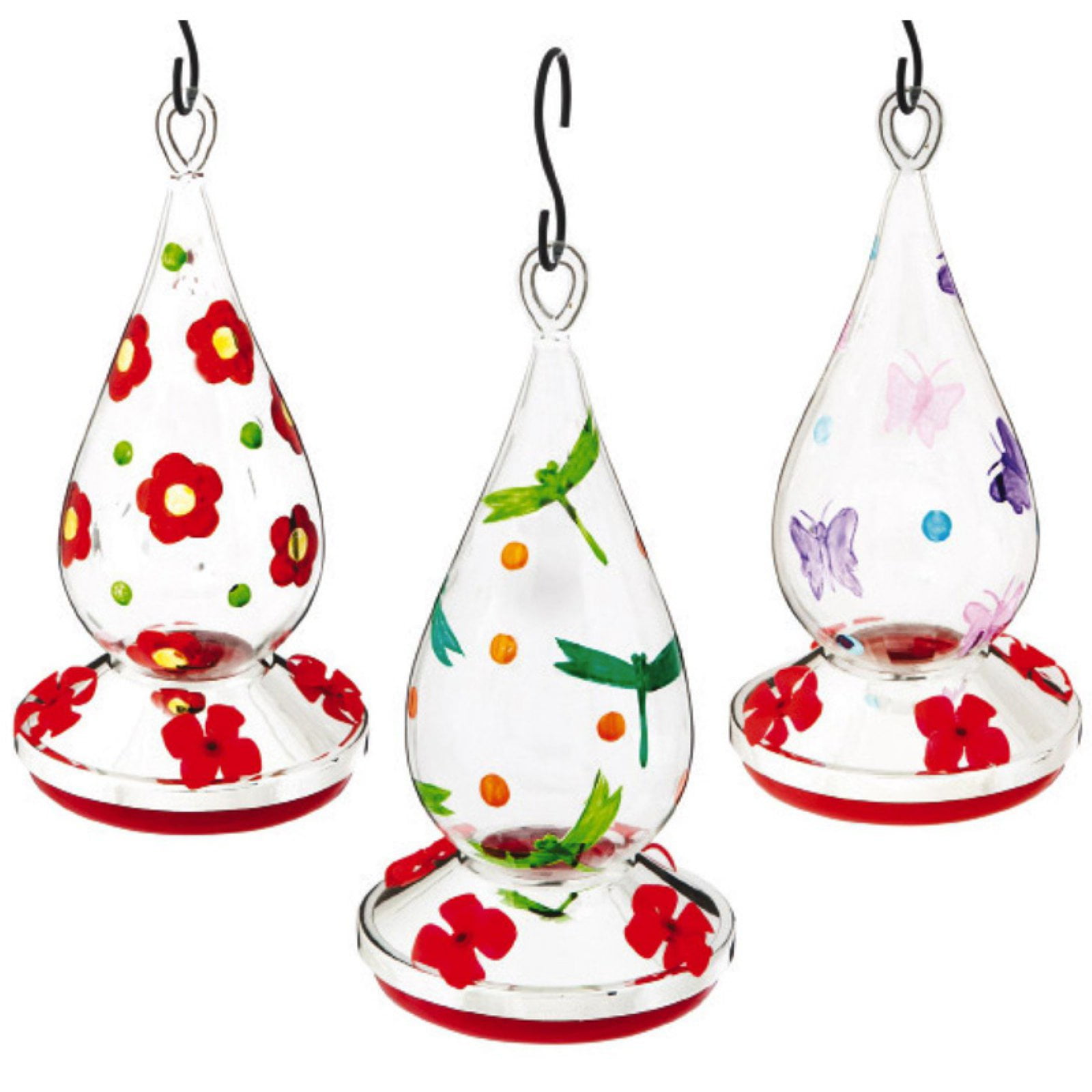 Evergreen Enterprises Oblong Hummingbird Feeder with Base Set of 3