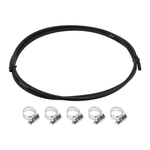 Unique Bargains 3/16" Fuel Line Kit 10ft Vacuum Hose Automotive Fuel Hose with 5 Clamps 1 Set