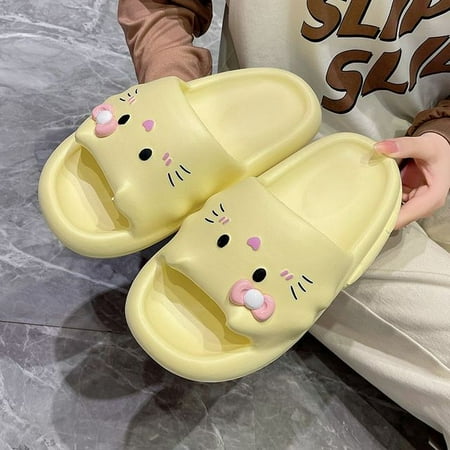 

Kawaii Sanrio Hello Kitty Stuff Women‘s Slippers Spring Summer Anime Girly Indoor Outdoor Anti-Slip Thick-Soled Cartoon Sandals