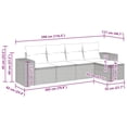 thumbnail image 4 of vidaXL 5 Piece Garden Sofa Set with Cushions Black Poly Rattan, 4 of 5