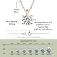 thumbnail image 5 of Dazzlingrock Collection IGI Certified 1.00 Cttw Round Solitaire Lab Grown White Diamond Classic Four Prong Pendant Necklace with 18 inch Silver Chain for Women in 10K Solid Rose Gold, 5 of 6