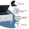 thumbnail image 2 of Aukfa Storage Ottoman Bench with Crystal Buttons for Bedroom,Silver, 2 of 7
