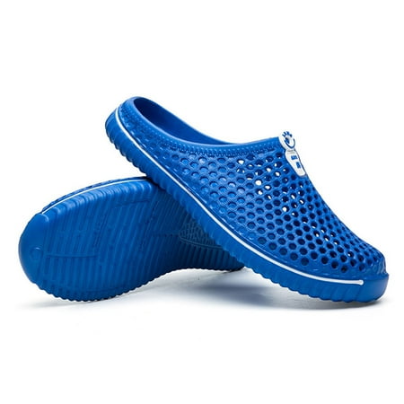 

semimay hollow casual men shoes flops out couple sandal shoes beach flip unisex men s rain shoes blue