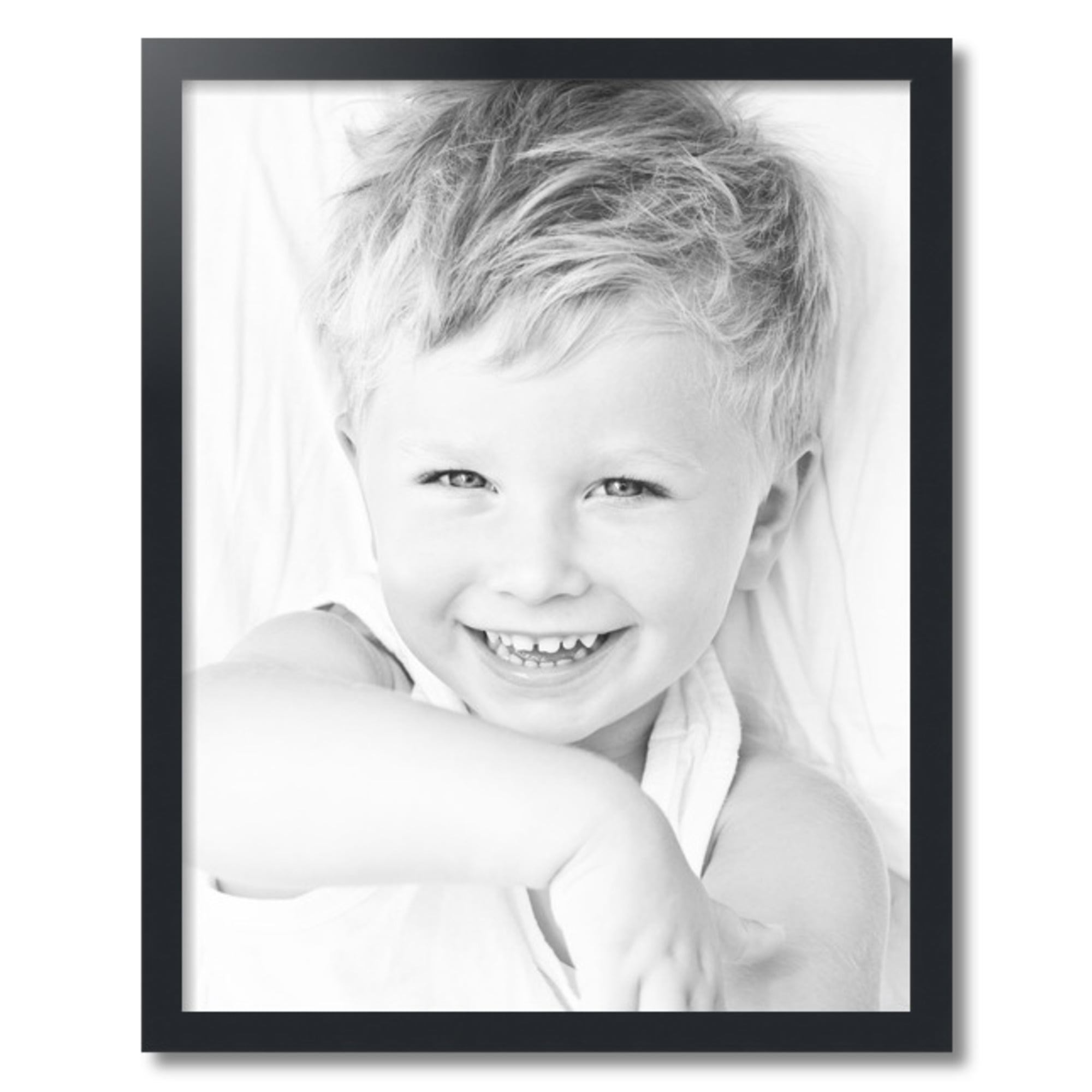 ArtToFrames 22x28 inch Soft Black Picture Frame, Black 22" x 28" MDF Poster Frame (WOM-5180) 1234