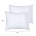 thumbnail image 4 of Unique Bargains Satin Pillow Cases Set of 2 Cooling Pillow Covers Standard White, 4 of 7