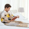 thumbnail image 6 of Susaid The Dog Is Sitting In A Bubble Bath Print Men's Long Sleeve Pajama Set, Two-Piece Button-Down Loungewear PJs Set, Comfortable Sleepwear for Relaxation-XX-Large, 6 of 7