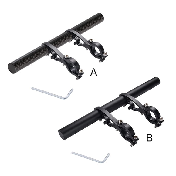 Bicycle Handlebar Extender 25cm Bike Extension Double Extension Double Clamps Clamps Speedometer Bracket Holder, Carbon