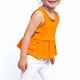 thumbnail image 3 of Vestido de verano para niña con camiseta y falda elástica de cuello redondo en colores pastel. Bonita y clásica camiseta de algodón para niña., 3 of 4
