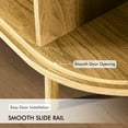 thumbnail image 4 of MARNUR Sideboard Buffet Cabinet 40" Storage Cabinet with 2 Sliding Tambour Doors, Adjustable Shelves for Office Bedroom Hallway Entryway, Oak, 4 of 11