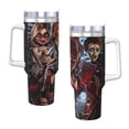 thumbnail image 3 of Lsque Chucky Pattern 40 OZ Ice Bully Cup with Handle and Straw, Double Wall Stainless Steel Tumbler Travel Coffee Cup with Lid for Christmas Present, 3 of 8