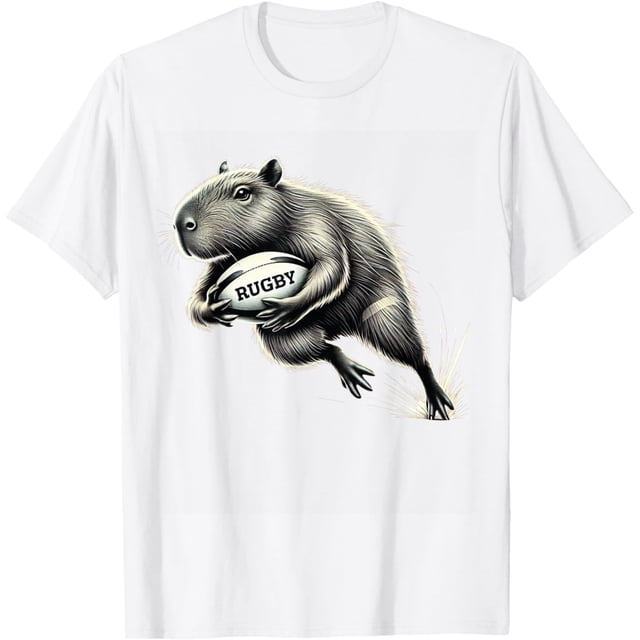 Fun Capybara Rugby Sports Gifts - Camiseta divertida para jugadores de rugby