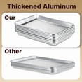 thumbnail image 3 of 6 Pack Half Size Baking Sheet Pan Aluminum Commercial Pan for Oven Freezer Bakery Hotel Restaurant 13" × 18", 3 of 5