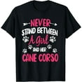 thumbnail image 2 of Never Stand Between A Girl And Her Cane Course Furmom T-Shirt, 2 of 3