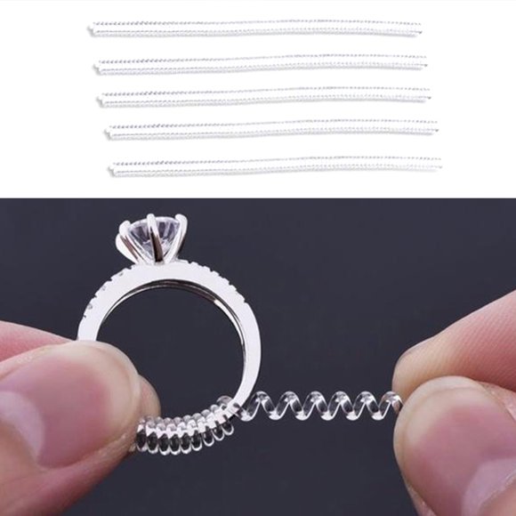 Ring Size Adjuster 12PCS Transparent Ring Size Adjuster TPU Ring Guard for Loose Rings