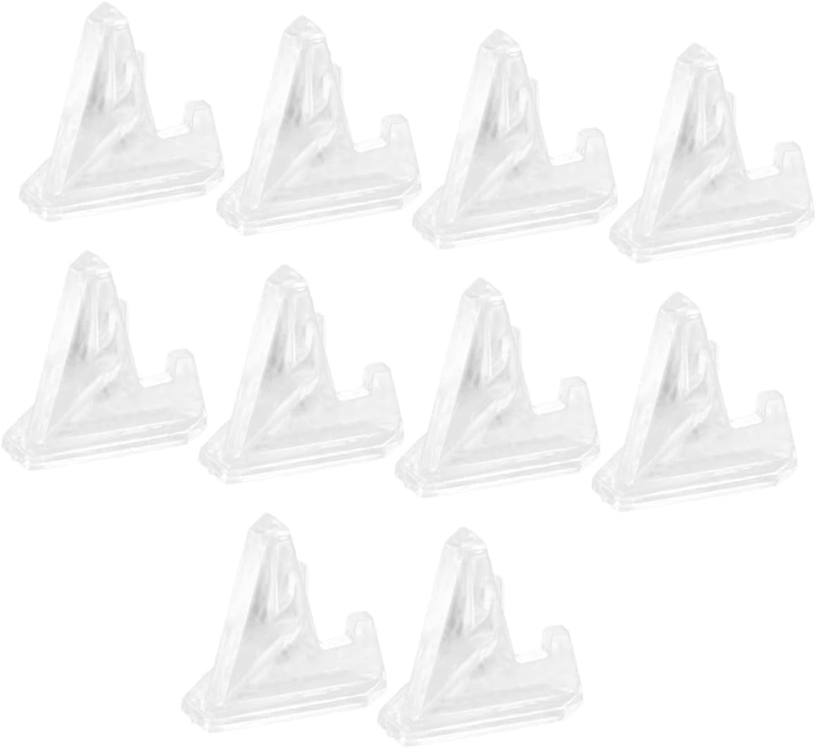 10pcs Display Stand Clear Plate Holder Stand Triangle Badge Display ...