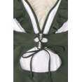 thumbnail image 4 of Cupshe Women's Moss Green Ruffled Lace Up One-Piece Swimsuit, L, 4 of 4