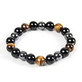 thumbnail image 1 of Triple Protection Bracelet - For Protection - Bring Luck And Prosperity - Hematite - Black Obsidian - Tiger Eye - Stone Bracelets，JUN, 1 of 7