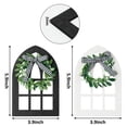 thumbnail image 2 of 2Pcs Wooden Farmhouse Window Tiered Tray Decoration Black&White Plaid Rustic Farmhouse Decor Cathedral Arch Window Sign Shelf Spring Summer Stand Display Photo Prop, 2 of 4