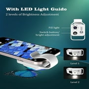 APEXEL 200X Microscope with CPL Lens/LED Light for Phone Camera Lens White