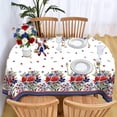 thumbnail image 5 of 4th of July Oval Tablecloth 60x84 Inch, Patriotic Fourth of July Tablecloth Oval 4th of July Table Cloth for Party Kitchen Dinner Decor, 5 of 6