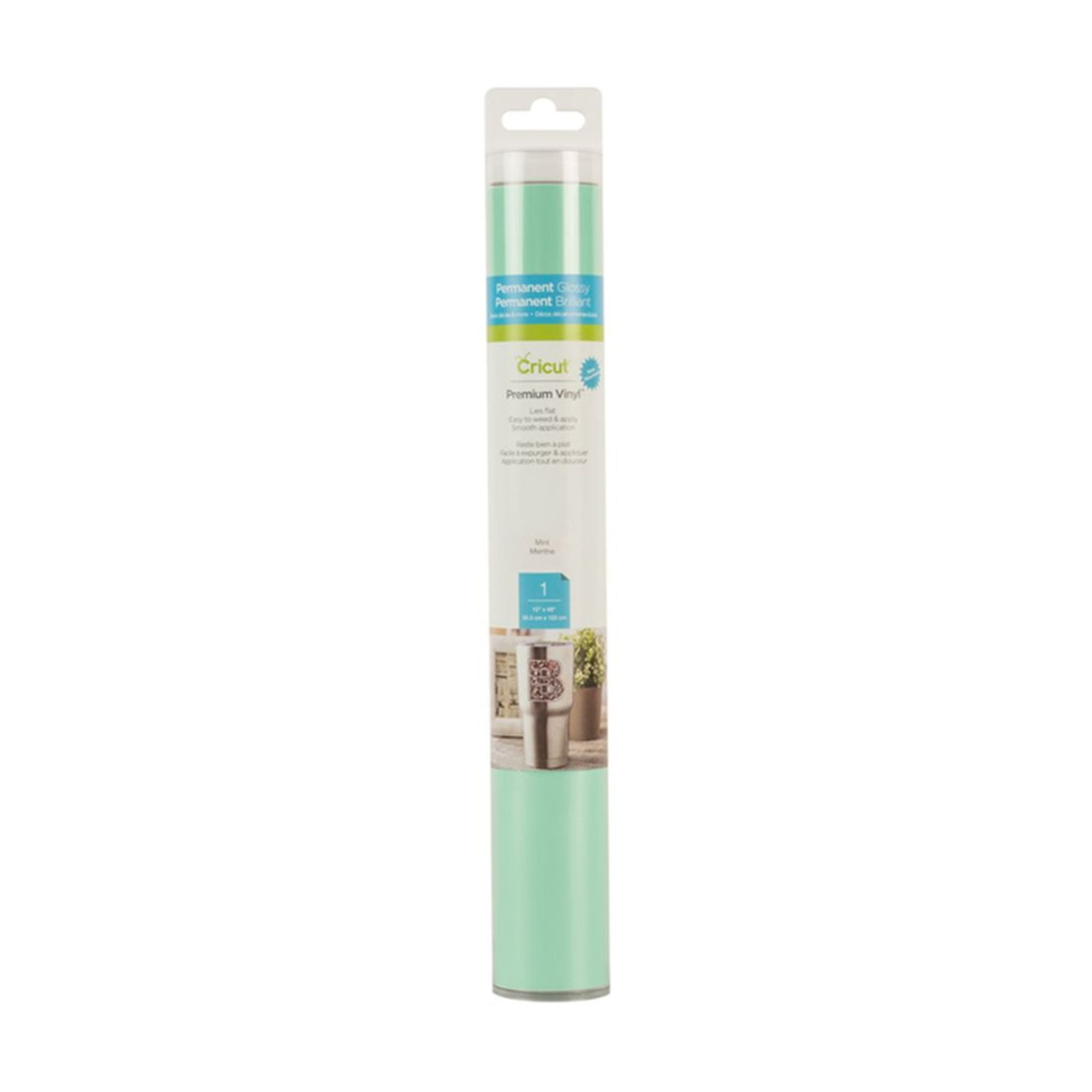 (2 pack) Cricut® Premium Vinyl™ – Permanent, Mint, 12" x 48"