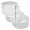 thumbnail image 2 of Rotating Jewelry Box 3 Layers Transparent Plastic 360 Degree Rotation Elegant Style Earring Holder for Women, 2 of 14
