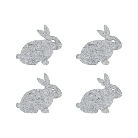 

Swanky Swigs Juice Glasses 4 Pieces Creative Easter Rabbit Shape Mats For Drinks Cup Bottle Holder Coffee Thermal Mug Set