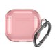 thumbnail image 3 of Funda Protectora Transparente Con Mosquetón TPU para Airpods 4 (Transparente) Rosa, 3 of 5
