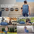 thumbnail image 6 of Gym Bag for Men Women Sports Duffel Backpack Travel Weekender Bag with Shoes Compartment, Sports Duffle Gym Bag,Blue, 6 of 6
