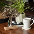 thumbnail image 2 of Iconic Tree of Life Table Top Figurine, Made by Hand, Silver Aluminum, Mango Wood Base, 9.75 Inches, 2 of 14
