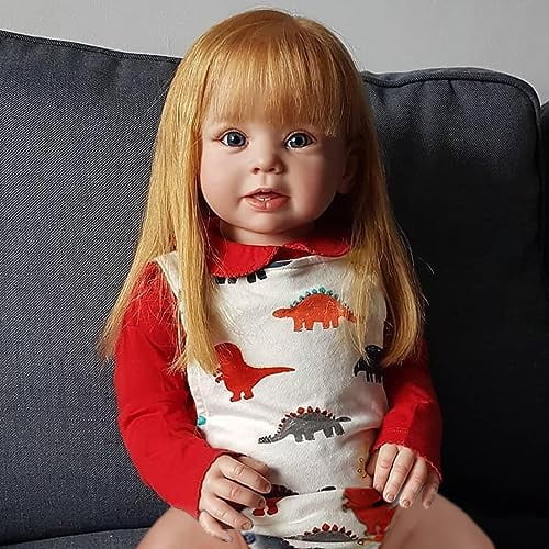 Muñeca Reborn, niña realista de 20 pulgadas con ojos azules y cabello rubio