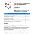 thumbnail image 2 of Front Control Arm Set - Compatible with 2003 - 2013 GMC Savana 3500 2004 2005 2006 2007 2008 2009 2010 2011 2012, 2 of 2