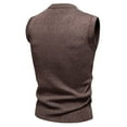 thumbnail image 4 of Dxzfnsa Mens V Neck Sweater Vest Knit Sleeveless Pullover Sweater Casual Slim Fit Twisted Vest Preppy College Style Cable Knit Vest for Men L-2XL, 4 of 8