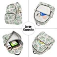 thumbnail image 5 of JIALIOU Mini Backpack Purse for Women Quilted Casual Daypack Small Travel Shoulder Bag, Cute Love Frogs, 5 of 7