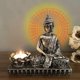 thumbnail image 3 of de Buda, candeliere de estatua de Buda, candeliere de de Buda, candeliere de meditación, para decoración de interiores y exteriores de Plata antigua Macarena Candelero Tealight, 3 of 8