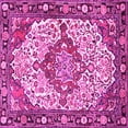 thumbnail image 1 of Ahgly Company Machine Washable Indoor Square Medallion Pink Traditional Area Rugs, 3' Square, 1 of 4
