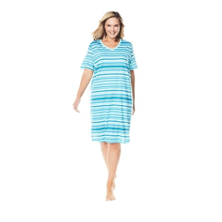 

Dreams & Co. Women s Plus Size Print Sleepshirt Nightgown