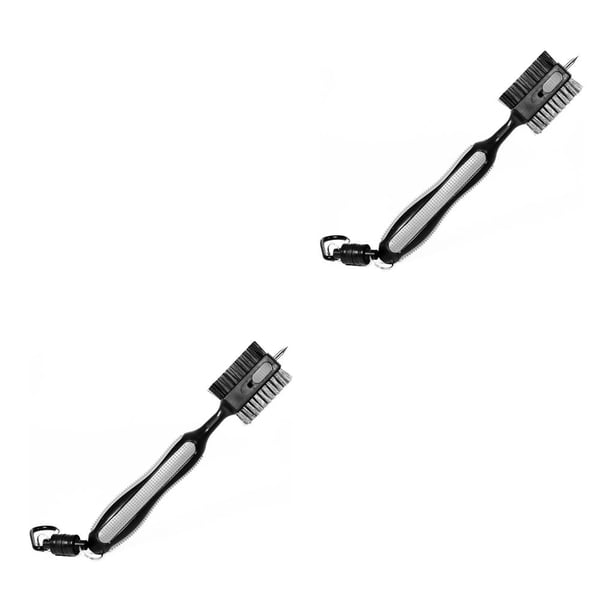 Yuarrent Cepillo de limpieza de palos de Golf de doble cara herramienta de mantenimiento ergonómico reutilizable con punta de ranura para golfista al genial 2piezas Yuarrent CBP273545