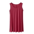 thumbnail image 1 of Robe pour Femme Grande Taille, Sans Manches à Col Rond, Design Uni, Offre Confort et Polyvalence pour l'Été et les Tenues Décontractées, 1 of 6