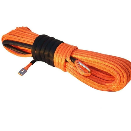 

Synthetic Rope Orange1/4 x 50Ft Synthetic Rope Line Cable for ATV UTV SUV Truck Boat