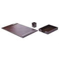 thumbnail image 3 of Dacasso Set Luxury Leather Pad & Desk Organization Essentials, 3 Piece, Dark Brown, 3 of 5