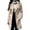Beige, variant on Women's Double Breasted Wool Coat, Notch Lapel Winter Overcoat, Knee Length Slim Fit Trench, Tailored Wool Blend Coat, Business Casual Outerwear Beige L