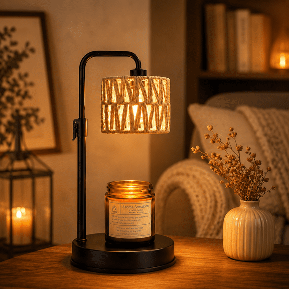 VOLIVO Candle Warmer Lamp with Timer Dimmable, Adjustable Height Wax Melter Warmer for Jar Candles, Birthday Gifts for Women Men, Home Decor