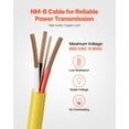 thumbnail image 2 of VEVOR NM-B Wire 6AWG/3C Copper Core Cable 50 ft Electrical Wire with Ground, 2 of 9