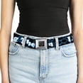 thumbnail image 5 of Buckle-Down Belt, Seatbelt Buckle Belt, Living the Dream Clouds Black Blue White, 30 to 44 Inches, 5 of 9