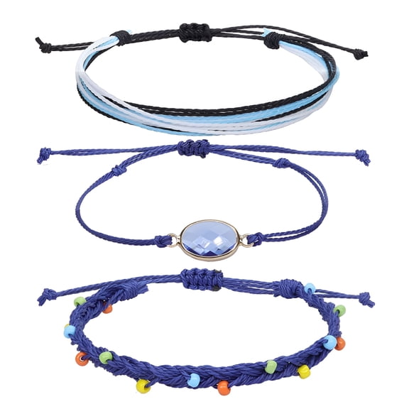 DESIGNICE String Bracelet Handmade Braided Rope Charms Boho Surfer Bracelet for Teen Girls Preteens Women Boho Bracelets for Women