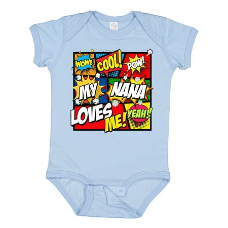 

Inktastic My Nana Loves Me Gift Baby Boy or Baby Girl Bodysuit