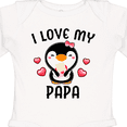 thumbnail image 4 of Inktastic I Love My Papa with Cute Penguin and Hearts Girls Long Sleeve Baby Bodysuit, 4 of 5