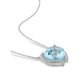 thumbnail image 3 of Everly Women's Topaz and Diamond 14k White Gold Necklace, 3 of 6