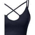thumbnail image 3 of FashionOutfit Women's Solid Fitted Front Cross Spaghetti Strap Bralette Top, 3 of 3